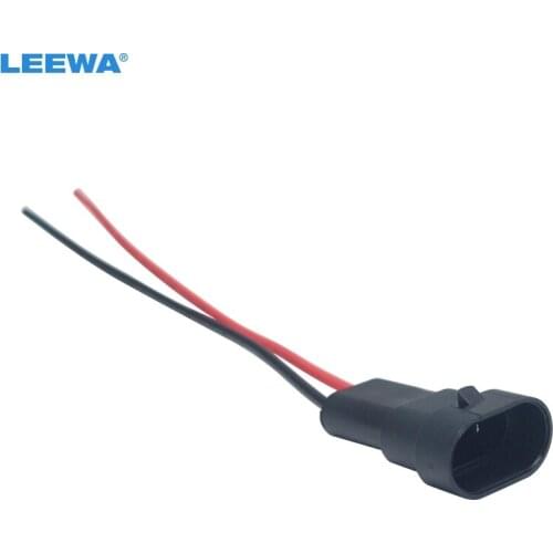 LEEWA 10pcs Auto 9005/HB3 9006/HB4 H10 Male Connector Wiring Harness Plug Adapter For Headlight Fog Light Lamp Cable #CA5971