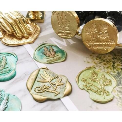 Forest mushroom ginkgo plant leaf deer world travel dragonfly whale horse Swallow butterfly stamp wood handle wax sealing stamp