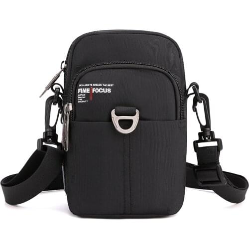 Small Man Crossbody Bag multi-functional design Mens Shoulder Bag Nylon Male Purse Casual Cellphone Boys Messenger Bag