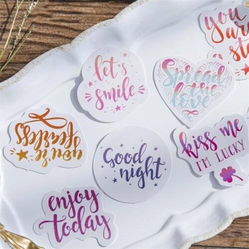 45pcs/pack Round Letter Sticker DIY Scrapbook Diary Envelope Paper Label Sticker Decoration Gift Japanese Stationery Sticker