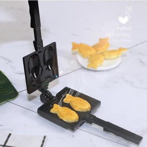New 1 Set 1/6 Scale Miniature Japanese Food Mini Taiyaki +Mould for Blyth Ob11 BJD Dollhouse Decor Toys