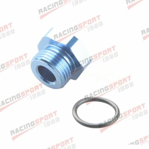 New 8AN -8AN AN8 Flare Plug Fitting with O Ring Seal Aluminum Alloy Blue