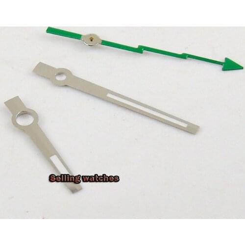 New white watch hands luminous green small second hands for fit 8205 8215 movement mens watch hands