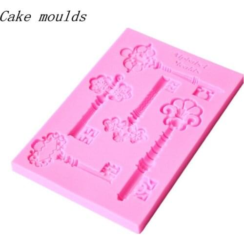 Wholesale Silicone mold K255 key shape Decoration Clay mold Fondant cake mould