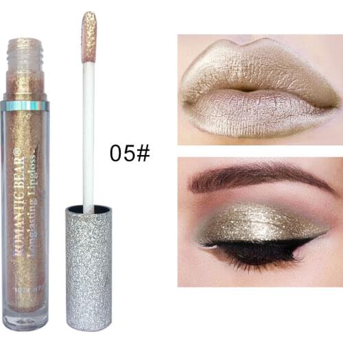 Romantic bear Glitter Lip Gloss Tint Cosmetics Nutritious Shimmer Liquid Lipstick Long Lasting Beauty Lips Makeup RB001