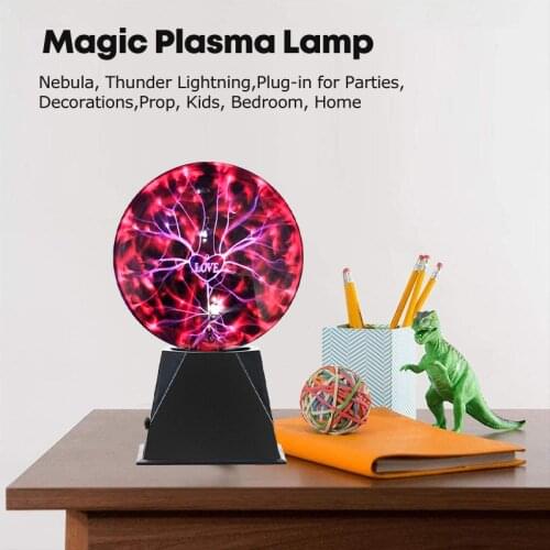 LED Magic Night Light Atmosphere Table Lamps Plasma Ball Lamp Electronstatic Novelty Effect 4/5 Inch For Choice Home Decor