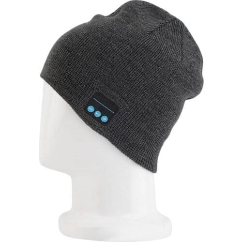 Unisex Smart Wireless Bluetooth Music Winter Warm Knitted Beanie Hat Headphones Cap With Handsfree Earphone