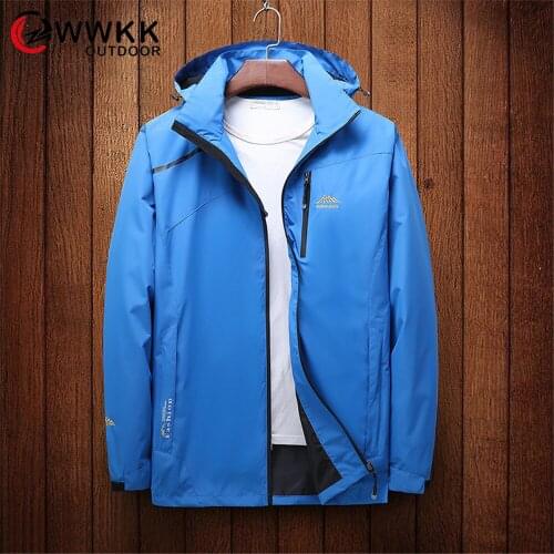 WWKK Men Women Zipper Jackets Cold Protection Hiking Jacket Waterproof New Sun&UV Protection Coats Outdoor Sports Winter Hoodies