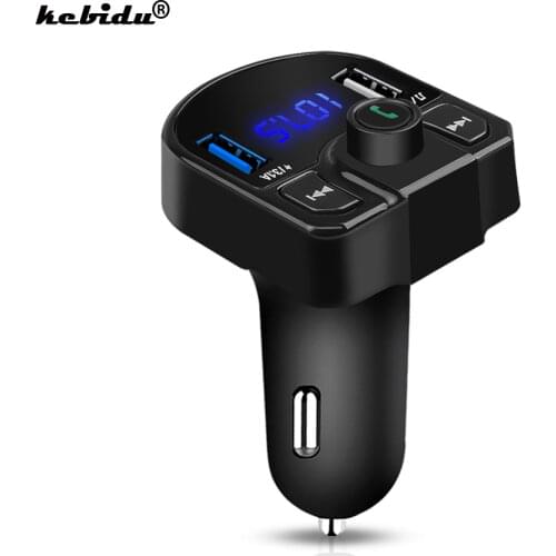 Kebidu 3.1A Fast Dual USB Charger Power Adapter Bluetooth 4.2 MP3 Player Handsfree Car Kit FM Transmitter support TF Card U Disk