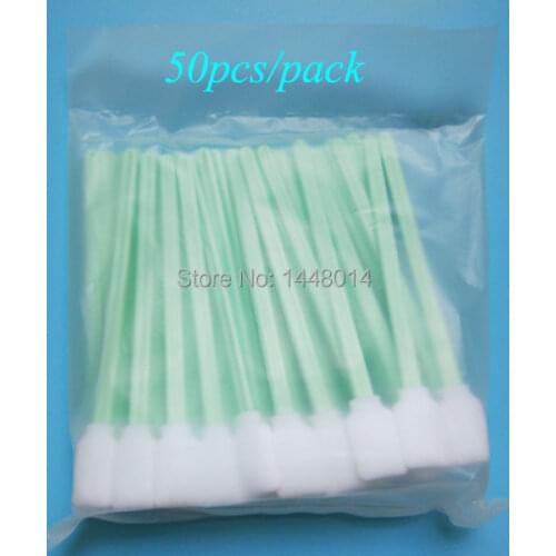 50pcs cleaning swabs sponge stick for Eco solvent printer Roland Mimaki Mutoh Galaxy Zhongye Flora head cleaner 13cm long