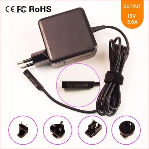 12V 3.6A Netbook Ac Adapter/ POWER SUPPLY + Plug for Microsoft Surface 2 /Surface RT 10.6 /Surface PRO 128GB 64GB Tablet