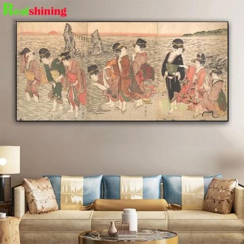 Diamond Painting Hot selling art,Japanese style, retro Japanese woman 5d Cross Stitch Diamond Embroidery Mosaic Gift N2049