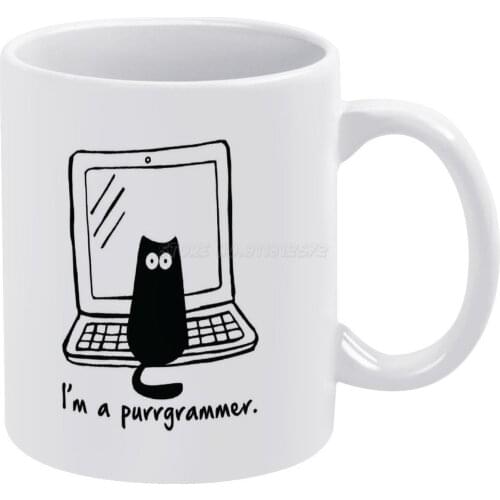 I'm A Purrgrammer White Mug Ceramic Mug Creative Mug Cats Cat Cat Lover Cats Lover I Love Cats Cute Cat Funny Cats Cat
