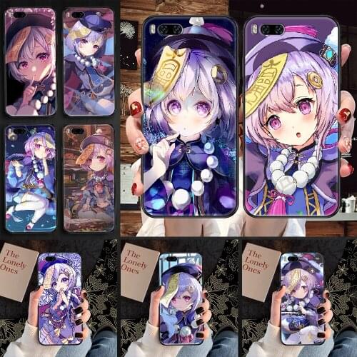 Qiqi Genshin Impact Phone case For Xiaomi Mi Max Note 3 A2 A3 8 9 9T 10 Lite Pro Ultra black painting prime fashion back art