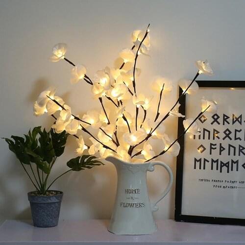 Phalaenopsis Flower Branches Garland Light Merry Christmas Room Decorative Wedding Party LED Light Holiday Lighting