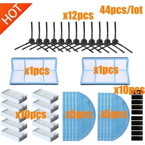 Side Brush Hepa Filter Mop Cloth Primary Dust Filter For ilife V50 V55 ilife v5 v5s V3 V3s v5pro x5 v5s pro Vacuum Cleaner Parts