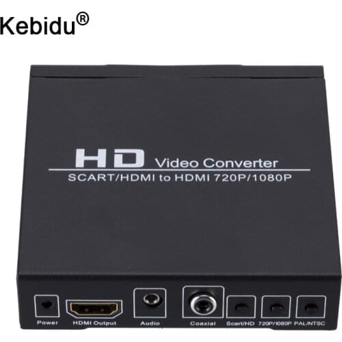 Full HD 1080P Digital High Definition HD Video Converter Box SCART To HDMI-compatible 720P 1080P 3.5mm Coaxial Audio Out For DVD