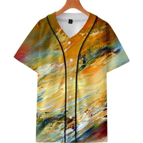Tie Dye T-shirt Women Men 2020 Summer Hip Hop V Neck Mens Irregular pattern Tshirts Fashion Loose Tee Shirts Brand Clothes