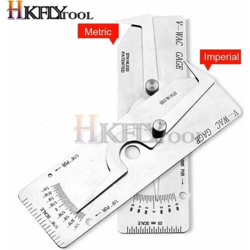 1pc Stainless Steel Welding Gauge Undercut Depth Gauge Welding Inspection Gague V-WAC weld height Messuring Tools