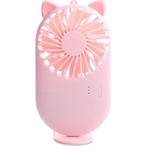 Pocket Rechargable Hand Fans Mini Table Top Fan-ventilador portátil-Pink