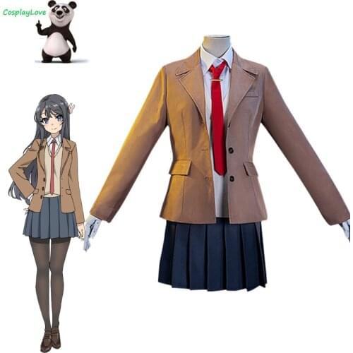 CosplayLove Seishun Buta Yarou wa Bunny Girl Senpai no Yume wo Minai Sakurajima Mai Cosplay Costume Dress Uniform For Halloween