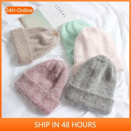 Hot Selling Winter Hat Real Rabbit Fur Winter Hats for Women Fashion Warm Beanie Hats Women Solid Adult Cover Head Cap