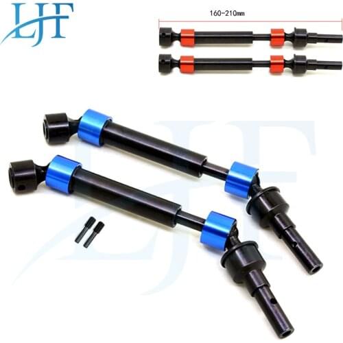 LJF 2pcs Hard Steel CVD Universal Joint Drive Shaft Axle Upgrade Accessories for Traxxas 1/10 E-Revo 2.0 Summit RC Car R12 L267