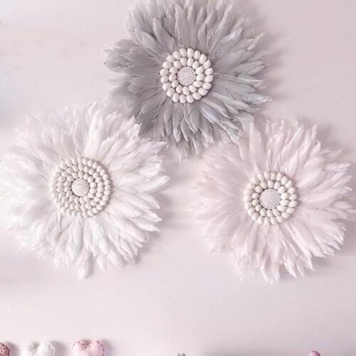 Bohemian Decoration Home Handmade Feather Wall Decoration Porch Decor Retro Handmade Kids Bedroom Decor Party Props