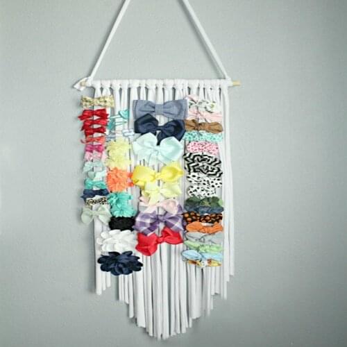 Women Girls Hair Bows Clip Holder Wall Hanging Storage Belt Barrette Hairband Organizer Hair Accessories Holder Room Decoration