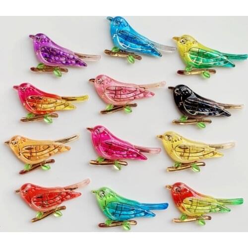 Cartoon bird crystal flat back single hole diamond jewelry DIY accessories 30 pieces /lot free delivery