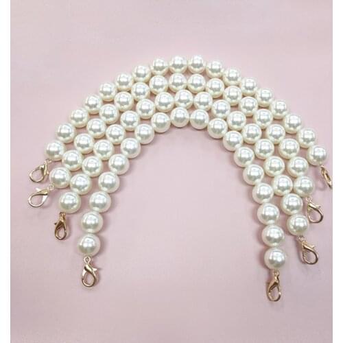 5 Pcs Sweet Imitate Pearl Bag Strap Belt Handles Chain Women Bag Handbag Strap Replacement Pearl portable chain Bag Accessories
