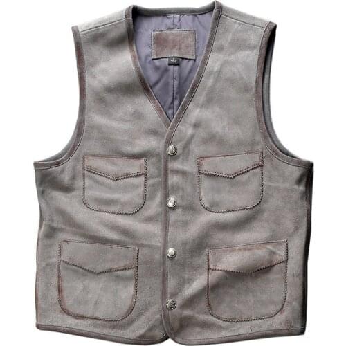 2012 Super Offer! Read Description! Asian Size Super Quality Vest Mens Sheep Leather Mens Skin 4 Colours