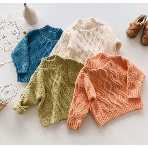 Girls Sweater 2021 New Kids Winter Clothes Childrens clothing Baby Girl Pullovers Mahua line Knitwear for Kids Tops Spring