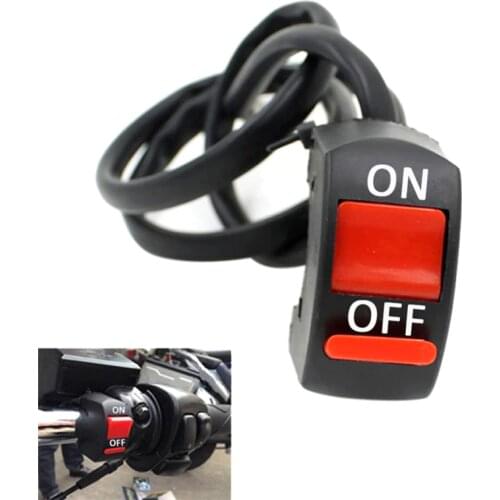 1pc Universal Motorcycle Handlebar Flameout Switch ON OFF Button for Moto Motor ATV Bike DC12V/10A Black