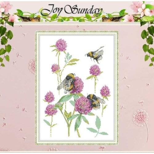 Bumblebee Pattern Counted Cross Stitch Handmade Cross Stitch 11CT 14CT printed Cross Stitch Kits Embroidery for Needlework
