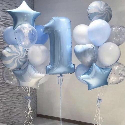 1Pcs 40 Inch Macaron Blue Pink Foil Number Balloons 0 1 2 3 4 5 6 7 8 9 Birthday Party Baby Shower Wedding Decoration Ballons