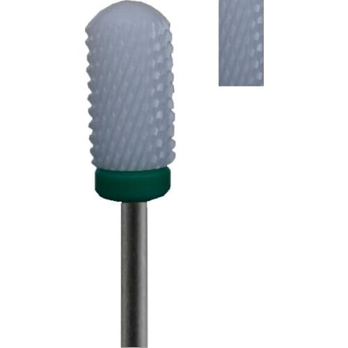 1pcs White Ceramic Nail Drill Bit - Large Smooth Top Bit - C