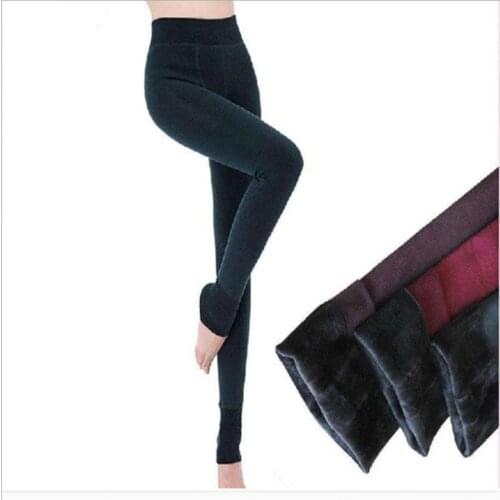 2018 New Autumn Cashmere Fashion Leggings Women Girls Warm Winter Thin Velvet Knitted Thick Legging Super Elastic LeggingsQ1115