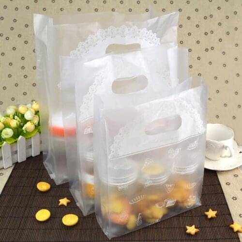 300pcs Wholesale white lace pattern Handbag,baked cake dessert food packaging bags,bread biscuits bags,large,medium,small