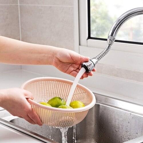 360 Degree Adjustment Kitchen Faucet Extension Tube Bathroom Extension Water Tap Water Filter Foam Kitchen Faucet Accessories