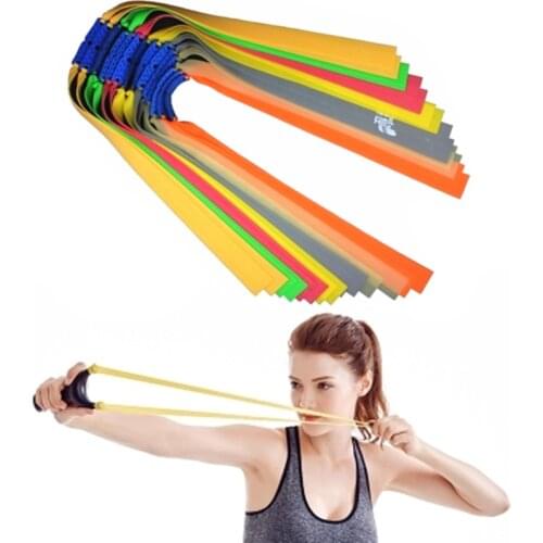 5pc Slingshots Flat Rubber Band Thicknes 0.55-0.8mm 6 Color Catapult Natural Latex Flat Elastic Resilient for Shooting
