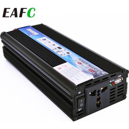 Power Inverter DC 12V 24V To AC 220V Pure Sine Wave 2000W Car Inverter Voltage Transformer Power Converter Portable with USB New