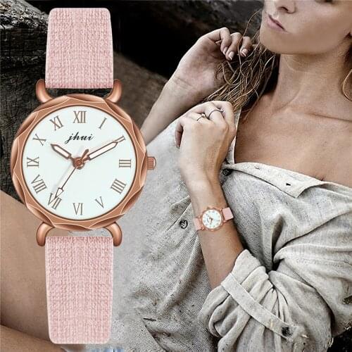 Women Fashion Simple Small Dial Ladies Roma Wrist Watches Casual Leather Strap Quartz Clock Gift Relogio Feminino