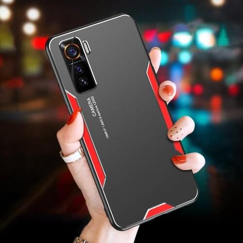 Luxury Metal Phone Case For Vivo X50 X60 Pro Plus Y91C V17 Neo V15 S1 Pro Y12 Y17 Y19 Y20 S9 iQOO 7 Z1X Neo 3 5 Pro Cover Case