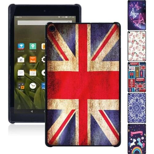 Old Image Pattern Case For Fire HD 8 Plus/HD 10 5th/7th/9th Gen/Fire 7 5th/7th/9th Gen/HD 8 Gen Hard Tablet Back Shell+Stylus