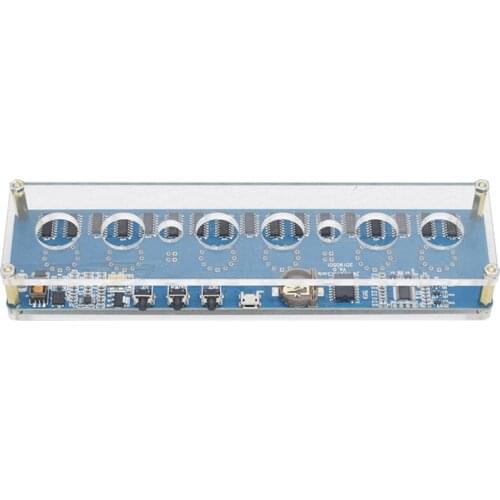 DC 12V 1A IN14 Nixie Tube Digital LED Clock Gift Circuit Board with Case