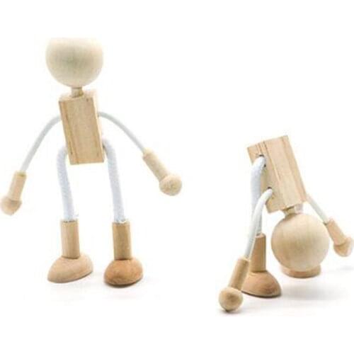 Childrens Hand Painting Tools childrens Educational Toys Gifts DIY Wooden Assembly Transformation Robot For Baby Birthday