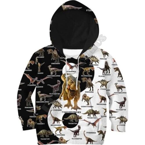 Dinosaur 3d printed Hoodies family suit tshirt zipper Pullover Kids Suit Funny Sweatshirt Tracksuit 01