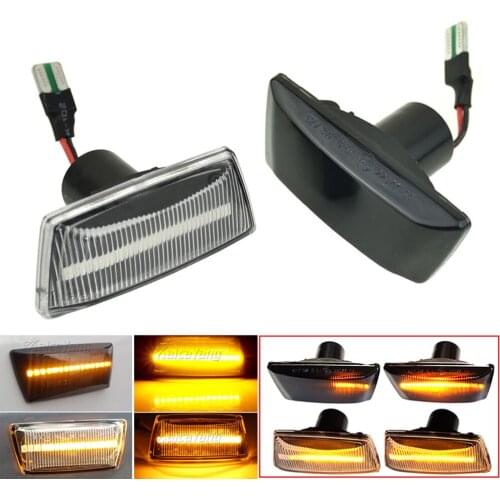 2pcs For Opel Insignia Astra H Zafira B Corsa D For Chevrolet Cruze Dynamic LED Car Side Marker Lights Repeater Signal Lights