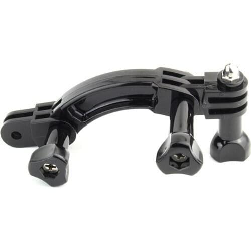Helmet Curved Extension Arm + Rotary Connection Screw Chains Mount for GoPro Hero 7/6/5/4/3+/3/2/1
